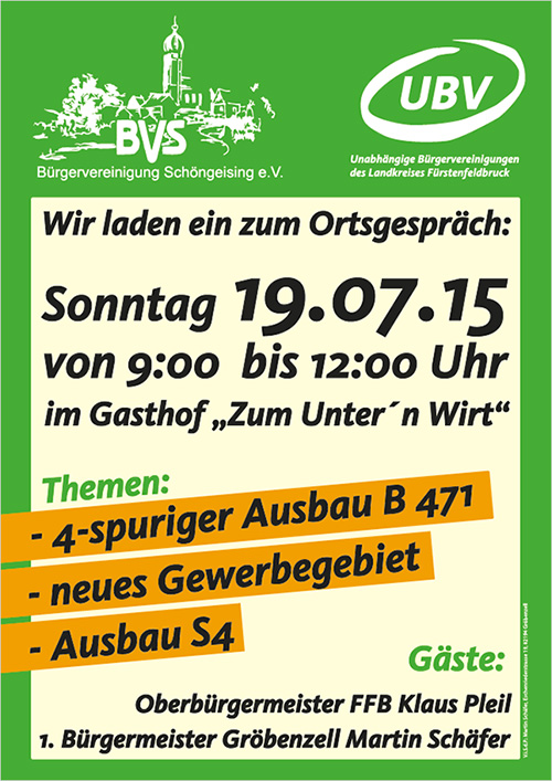 Schöngeising Ortsgespräch Bürgerinfo